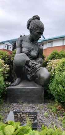 cropped statue